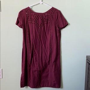 Maroon shift dress